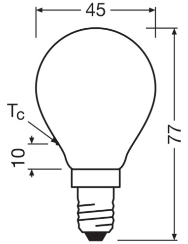 ŻARÓWKA LED P CLP60 5,5W 2700K ciepła biała  E14 FIL GL FR 806LM 