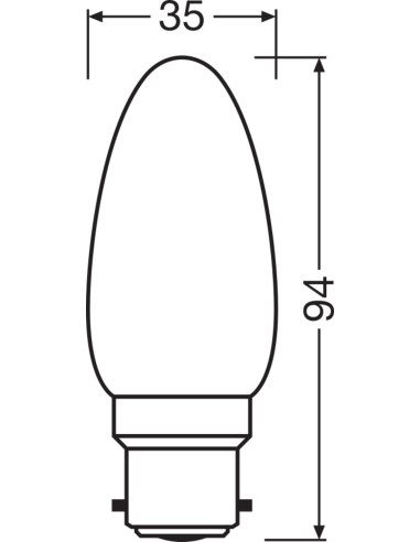 ŻARÓWKA LED P CLB40 DIM 4,8W 2700K ciepła biała  B22d FIL GL FR 470LM 