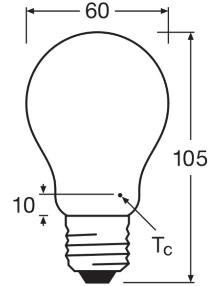 ŻARÓWKA LED P CLA40 DIM 4,8W 2700K ciepła biała  E27 FIL GL FR 470LM 