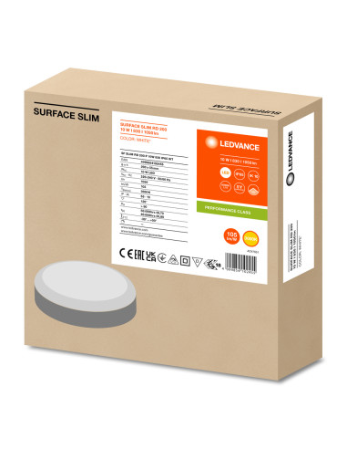 PLAFON SURFACE SLIM RD 200 P 10W 3000K ciepła biała IP65 IK10  