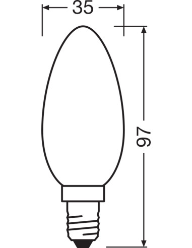 ŻARÓWKA LED P CLB40 DIM 4,8W 2700K ciepła biała  E14 FIL GL FR 470LM 