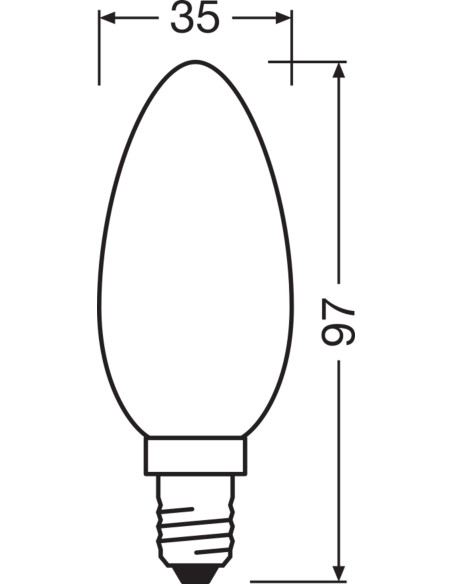 ŻARÓWKA LED P CLB40 DIM 4,8W 2700K ciepła biała  E14 FIL GL FR 470LM 