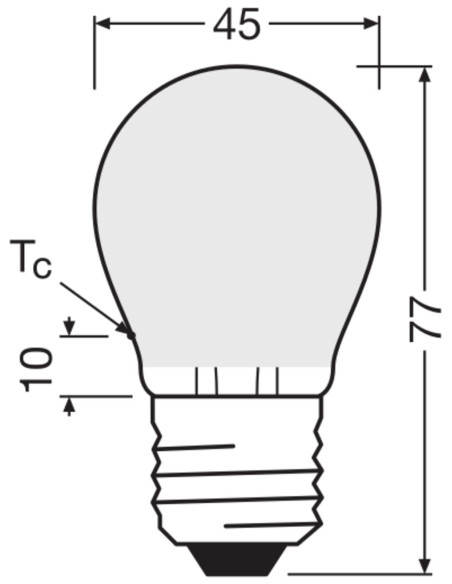 ŻARÓWKA LED P CLP25 2,5W 2700K ciepła biała  E27 FIL GL FR 250LM 