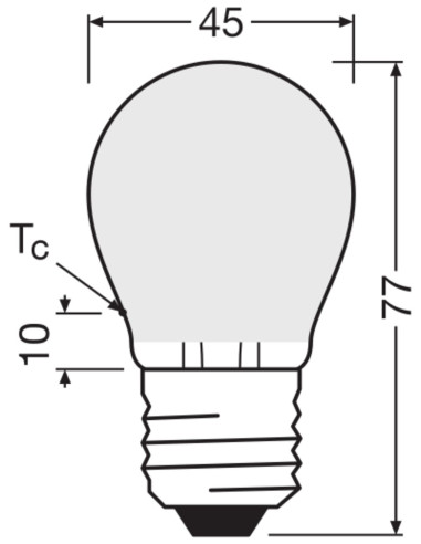 ŻARÓWKA LED STAR RF CLP40 4W 6500K zimna biała E27 GL FR  470LM  (6210) 