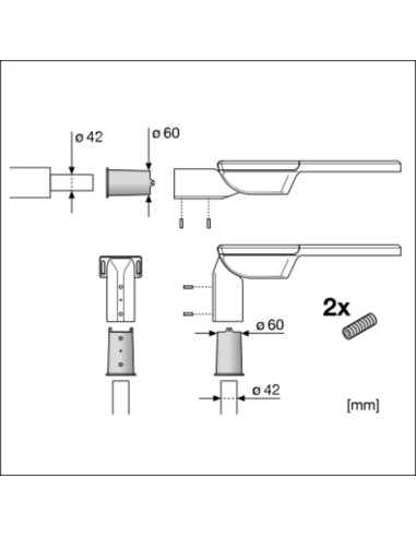 STREETLIGHT FLEX REDUCTION 60 TO 42MM ALW /2579/ 