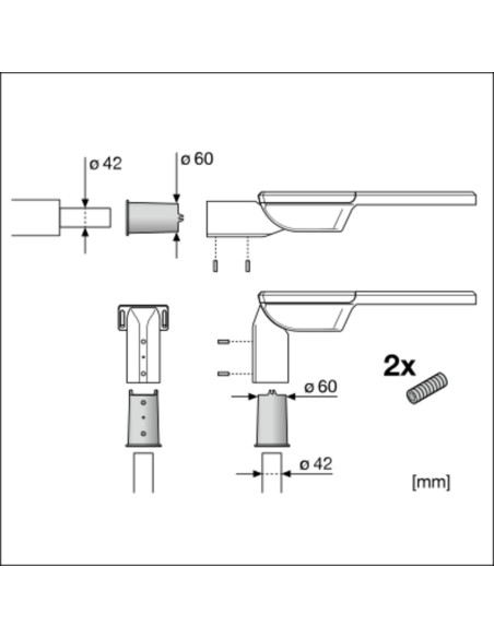 STREETLIGHT FLEX REDUCTION 60 TO 42MM ALW /2579/ 