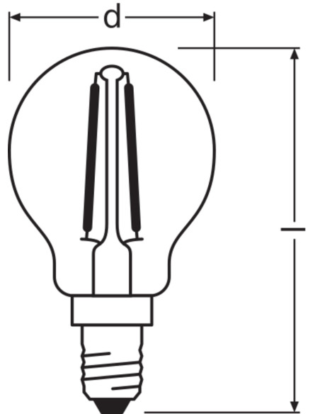 ŻARÓWKA LED STAR  RF CLP25 2,5W 2700K ciepła biała E14 FIL 250LM 