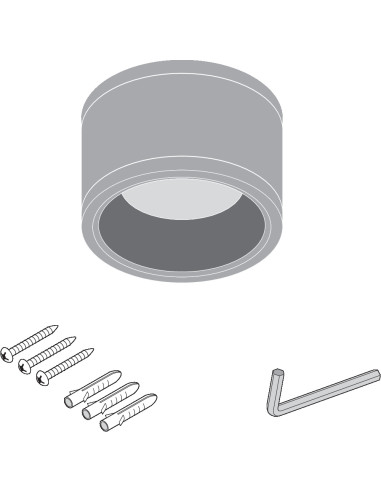 DOWNLIGHT SURFACE DN 90 P 15W 4000K neutralna biała  36D IP65 BK 