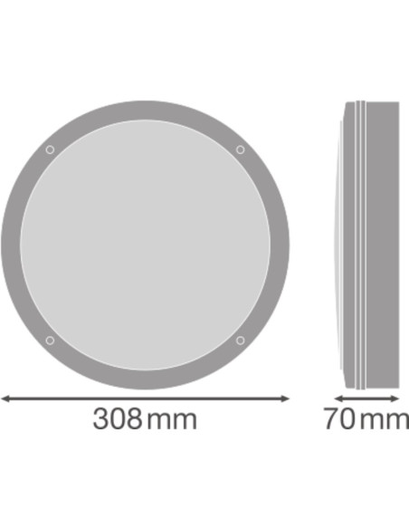 PLAFON SURFACE BULKHEAD SENSOR EMERGENCY 300 15W/4000K WT IP65 