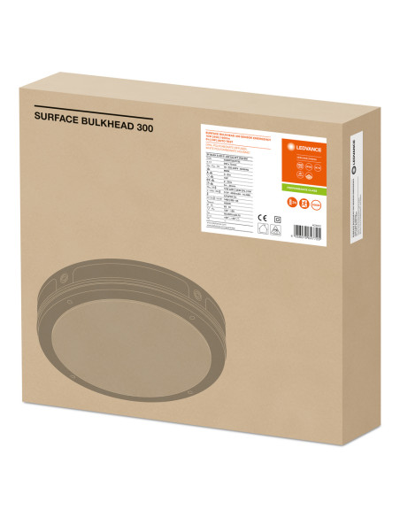 PLAFON SURFACE BULKHEAD SENSOR EMERGENCY 300 15W/4000K WT IP65 