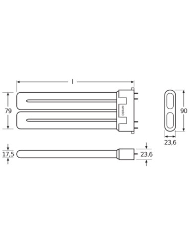 ŚWIETLÓWKA KOMPAKTOWA DULUX DF36/21 4000K neutralna biała  2G10 
