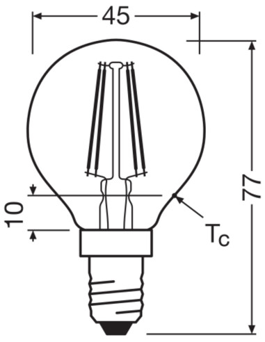 ŻARÓWKA LED STAR RF CLP40 4W 4000K neutralna biała E14 FIL 470LM 