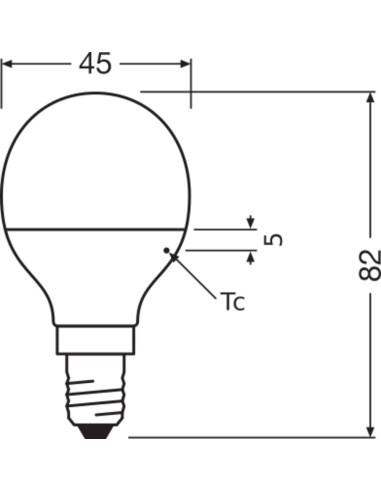 ŻARÓWKA LED LC CLP40 4,9W 6500K zimna biała  230V FR E14 ANTYBAKTERYJNE LAMPY LED 