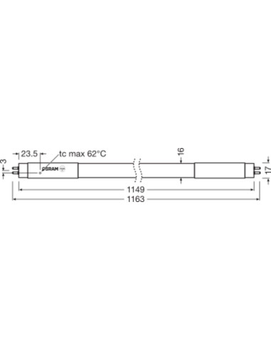 ŚWIETLÓWKA LED ST5HE28-1.2M HF 17W/4000K 100-130V 2400LM 1149MM G5 