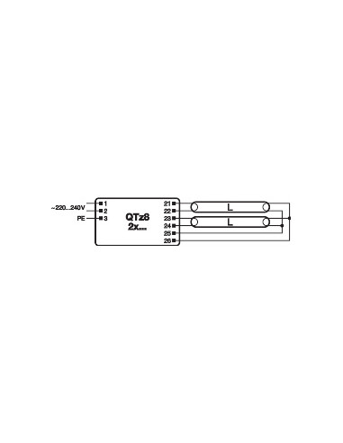 STATECZNIK QTZ8 2X18/220-240 QUICKTRONIC 
