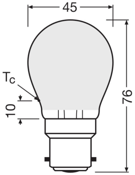 ŻARÓWKA LED STAR RF CLP25 2,5W 2700K ciepła biała  250LM 230V FIL GL FR B22D 