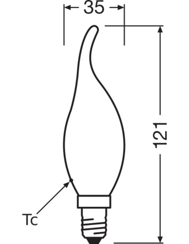 ŻARÓWKA LED STAR RF CLBA25 2,5W 2700K ciepła biała  E14 FIL 230LM