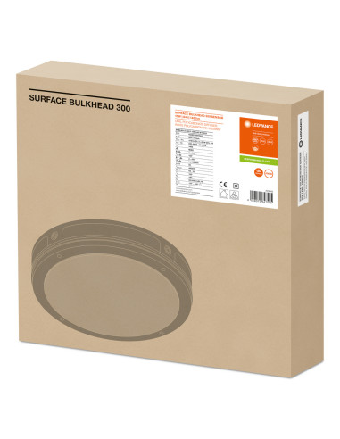 PLAFON SURFACE BULKHEAD SENSOR 300 15W/4000K WT IP65 