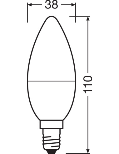 ŻARÓWKA LED 2-PAK VALUE CLB60 7W 2700K ciepła biała  806LM FR E14 