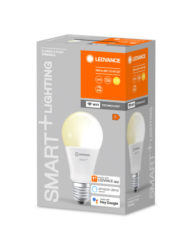 ŻARÓWKA LED SMART+ WIFI A75 DIM 9,5W 2700K ciepła biała  1055LM FR E27 
