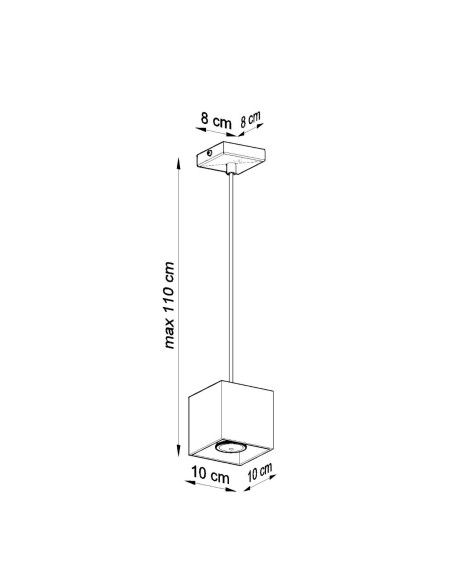 Lampa wisząca QUAD 1 biały