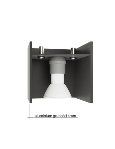 Plafon QUAD 2 czarny