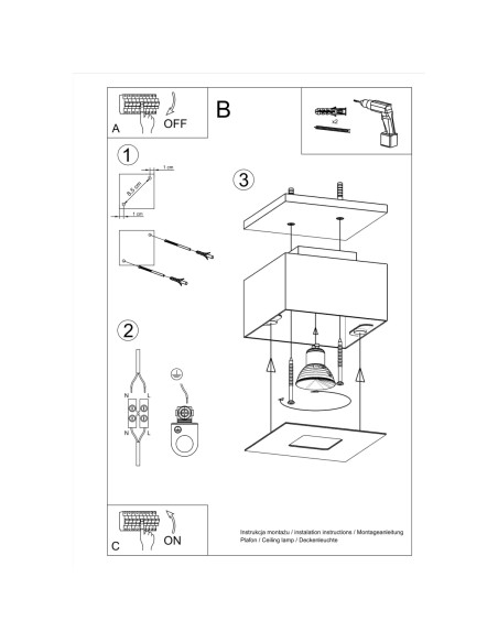 Plafon MONO 1 biały