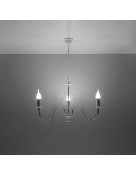 Żyrandol MINERWA 3 biały