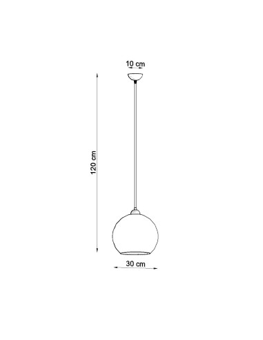 Lampa wisząca BALL czerwona