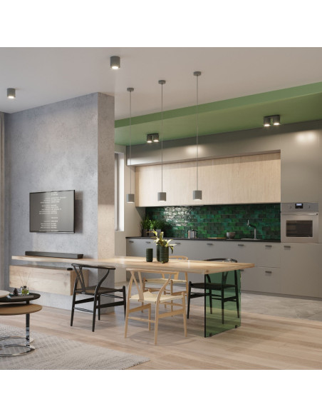 Kinkiet ORBIS 1 szary