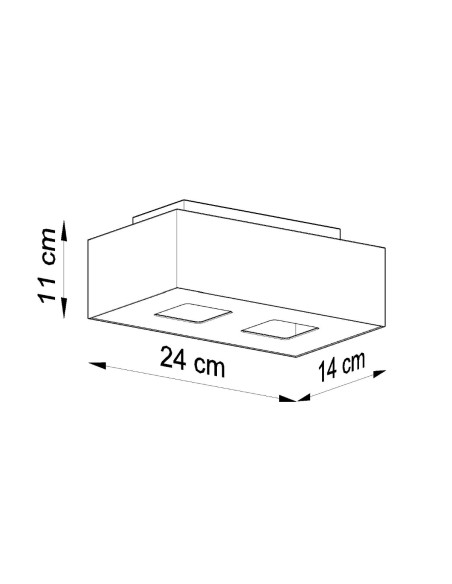 Plafon MONO 2 czarny