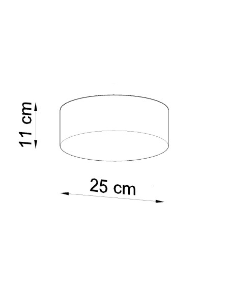 Plafon ARENA 25 szary