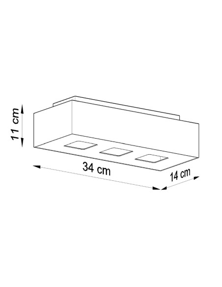 Plafon MONO 3 biały