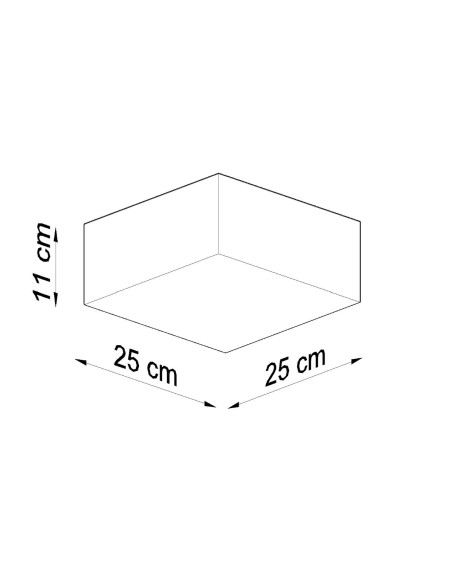 Plafon HORUS 25 szary