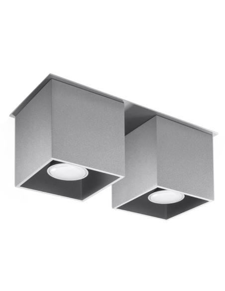 Plafon QUAD 2 szary
