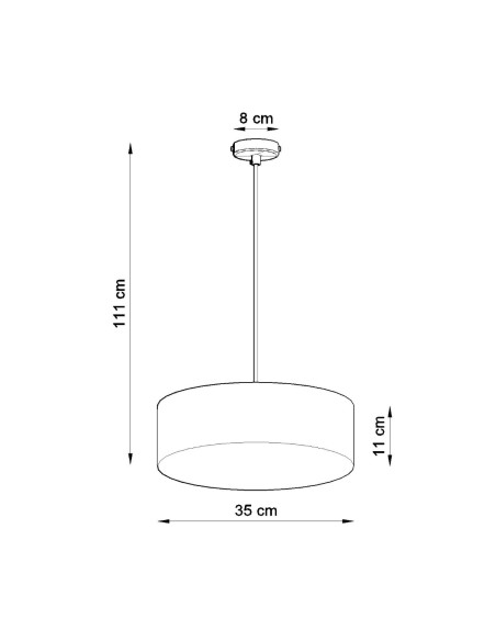 Lampa wisząca ARENA 35 czarna