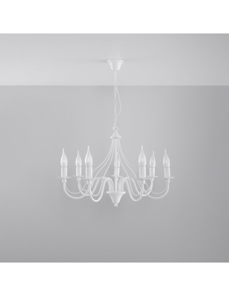 Żyrandol MINERWA 7 biały