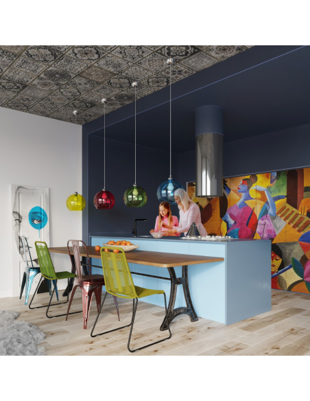 Lampa wisząca BALL czerwona