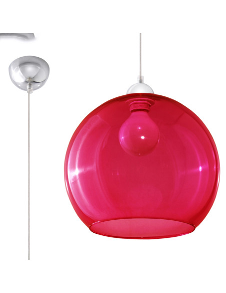 Lampa wisząca BALL czerwona