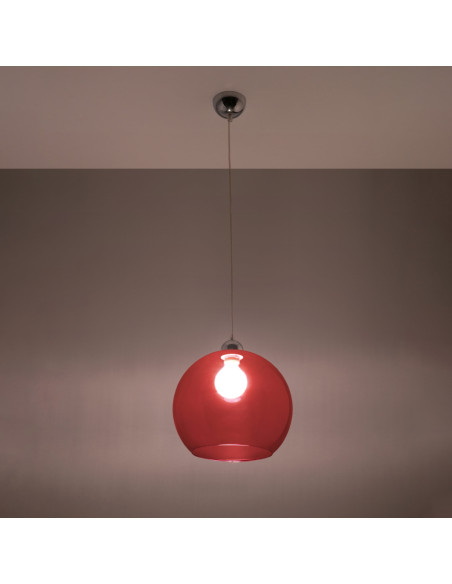 Lampa wisząca BALL czerwona