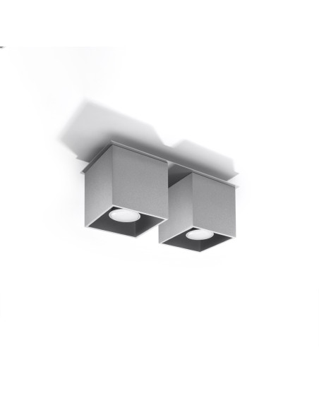 Plafon QUAD 2 szary