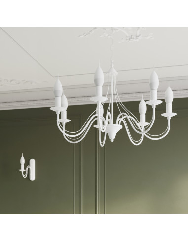 Żyrandol MINERWA 7 biały