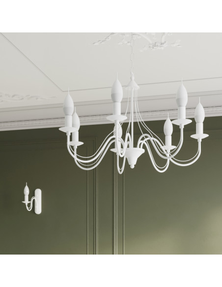 Żyrandol MINERWA 7 biały