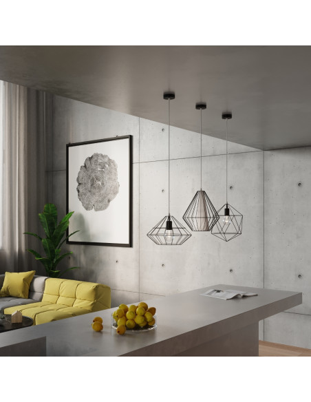 Lampa wisząca DEMI czarna