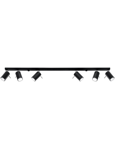 Plafon RING 6L czarny