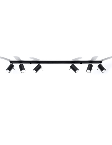 Plafon RING 6L czarny