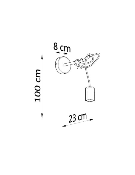 Kinkiet EDISON czarny