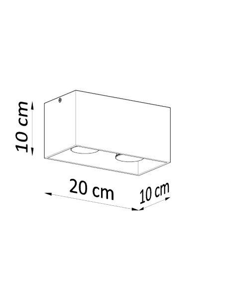 Plafon QUAD MAXI szary