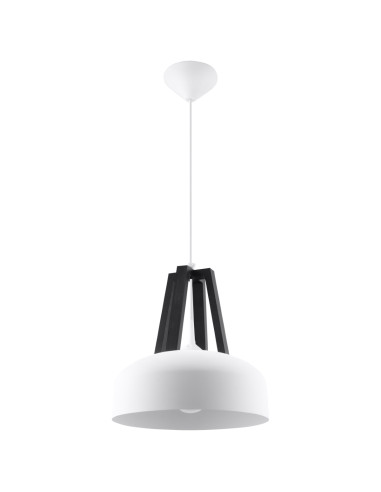Lampa wisząca CASCO biała/czarna