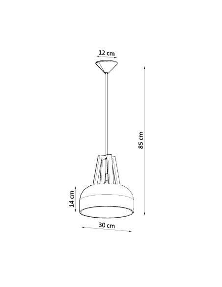 Lampa wisząca CASCO biała/czarna